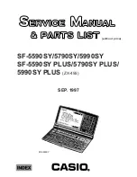 Casio SF-5590SY Service Manual & Parts List предпросмотр