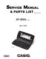 Casio SF-8500 Service Manual & Parts List предпросмотр