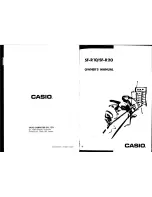 Предварительный просмотр 1 страницы Casio SF-R10 Owner'S Manual