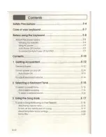 Preview for 8 page of Casio SK-60 Operation Manual