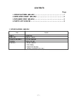 Preview for 2 page of Casio STG-110 Service Manual & Parts List