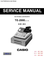 Casio TE-2000 Service Manual preview