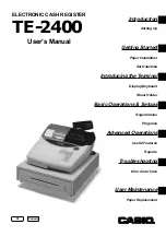 Preview for 1 page of Casio TE-2400 User Manual