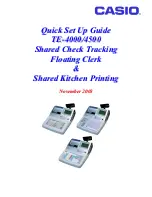 Casio TE-4000 Quick Setup Manual preview