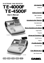 Preview for 1 page of Casio TE-4000F Series User Manual