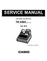 Casio TK-6500 Series Service Manual preview