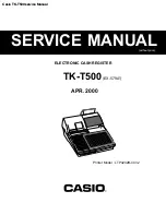 Casio TK-T500 Series Service Manual preview