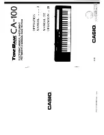 Casio ToneBank CA-100 Operation Manual preview