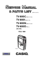 Casio TV-880C Manual preview