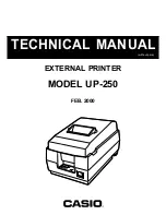 Casio UP-250 Technical Manual preview