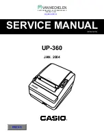 Предварительный просмотр 1 страницы Casio UP-360 Service Manual