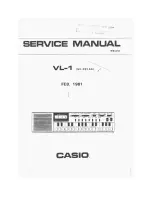 Casio VL-Tone VL-1 Service Manual preview