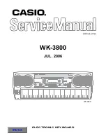 Casio WK-3800 Service Manual preview