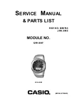 Casio WVA-300D Service Manual & Parts List предпросмотр