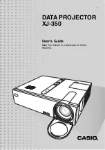 Preview for 1 page of Casio XJ 350 - XGA DLP Projector User Manual