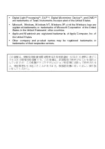 Preview for 2 page of Casio XJ 350 - XGA DLP Projector User Manual