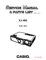 Предварительный просмотр 1 страницы Casio XJ-450 Service Manual & Parts List