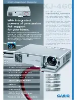 Casio XJ-460 - XGA DLP Projector Technical Data preview