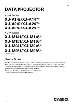 Предварительный просмотр 1 страницы Casio XJ-A Series User Manual