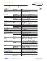 Preview for 2 page of Casio XJ-A130 Specifications