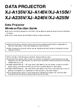 Предварительный просмотр 1 страницы Casio XJ-A135V SERIES Function Manual