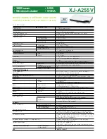 Preview for 2 page of Casio XJ-A255V SERIES Specifications