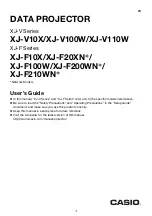 Casio XJ-F100W User Manual предпросмотр