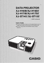 Предварительный просмотр 1 страницы Casio XJ-H1600 User Manual