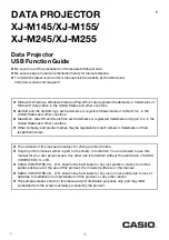 Предварительный просмотр 1 страницы Casio XJ-M145 Function Manual