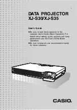 Предварительный просмотр 1 страницы Casio XJ-S30 - XGA DLP Projector User Manual