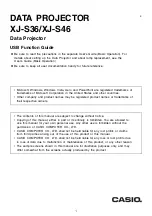 Casio XJ-S36 - XGA DLP Projector Function Manual preview