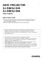 Casio XJ-S38 series User Manual предпросмотр