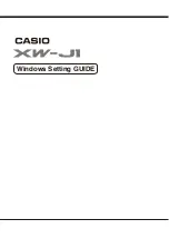 Casio XW-J1 Manual preview