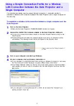 Preview for 9 page of Casio YW-2L - Wireless LAN For Projector Connecting Manual