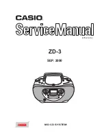 Casio ZD-3 Service Manual preview