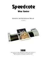 Caslon speedcote Operation And Maintenance Manual preview