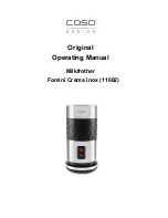 Предварительный просмотр 1 страницы CASO DESIGN Fomini Crema Inox Operating Manual