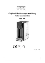 CASO DESIGN HW 660 Original Operating Manual preview