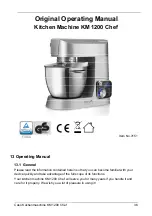 Предварительный просмотр 36 страницы CASO DESIGN KM 1200 Chef Operating Manual