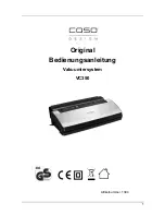 Предварительный просмотр 1 страницы CASO DESIGN VC350 Instruction Manual