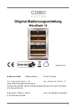 CASO DESIGN WineDuett 12 Original Operating Manual preview