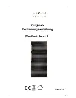 Предварительный просмотр 1 страницы CASO DESIGN WineDuett Touch 21 Original Operating Manual