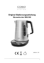 CASO DESIGN WK2500 Original Operating Manual preview