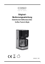 Предварительный просмотр 1 страницы Caso Coffee Taste & Style 1846 Original Operating Manual