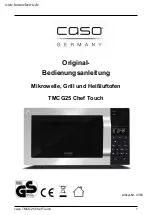 Preview for 1 page of Caso TMCG25 Chef Touch Original Operating Manual