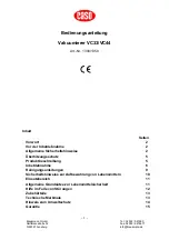 Предварительный просмотр 1 страницы Caso VC33 Operating Instructions Manual