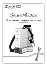 Предварительный просмотр 1 страницы Casotti SparaMosca Operation And Maintenance Manual