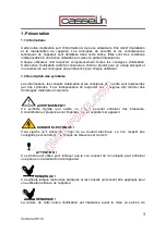 Preview for 3 page of Casselin CFRP1 Operating Manual