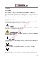 Preview for 14 page of Casselin CFRP1 Operating Manual