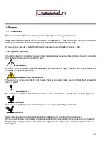 Preview for 14 page of Casselin CMH1 Manual